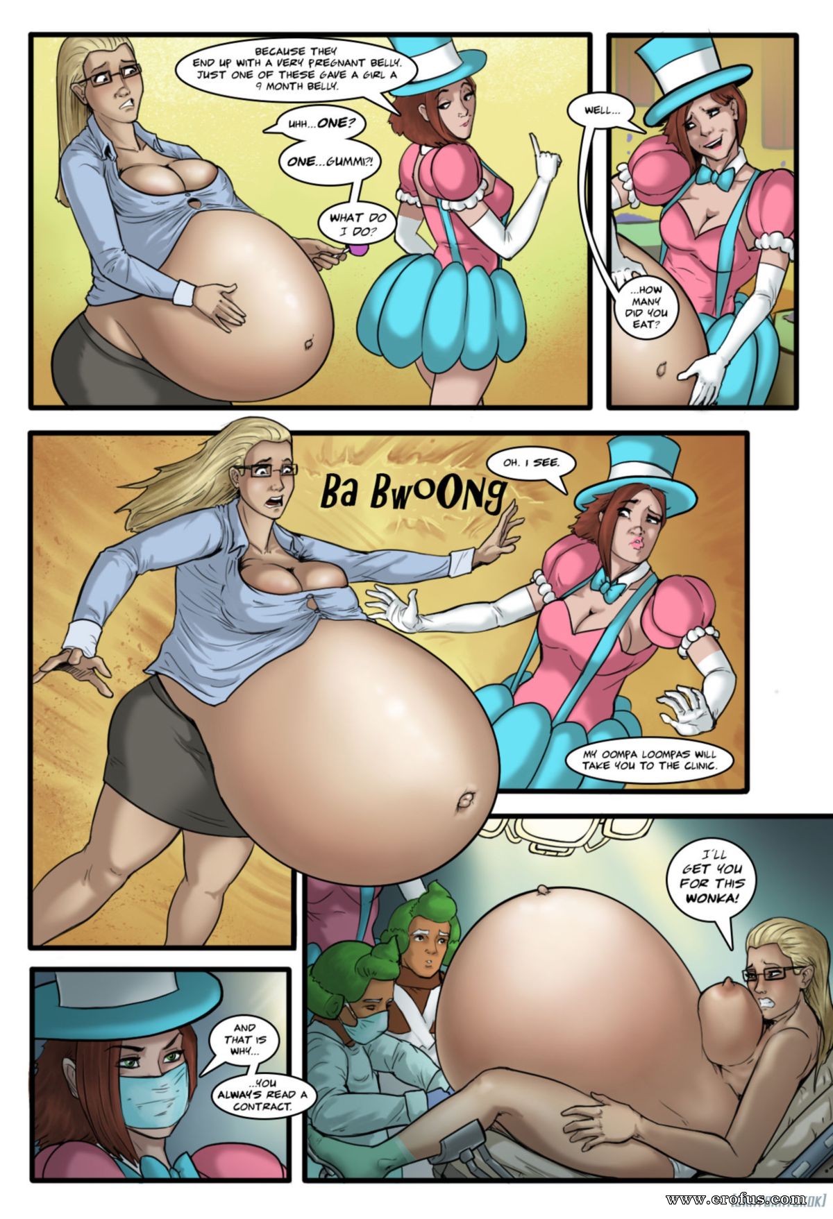 Huge pregnant women porn comic