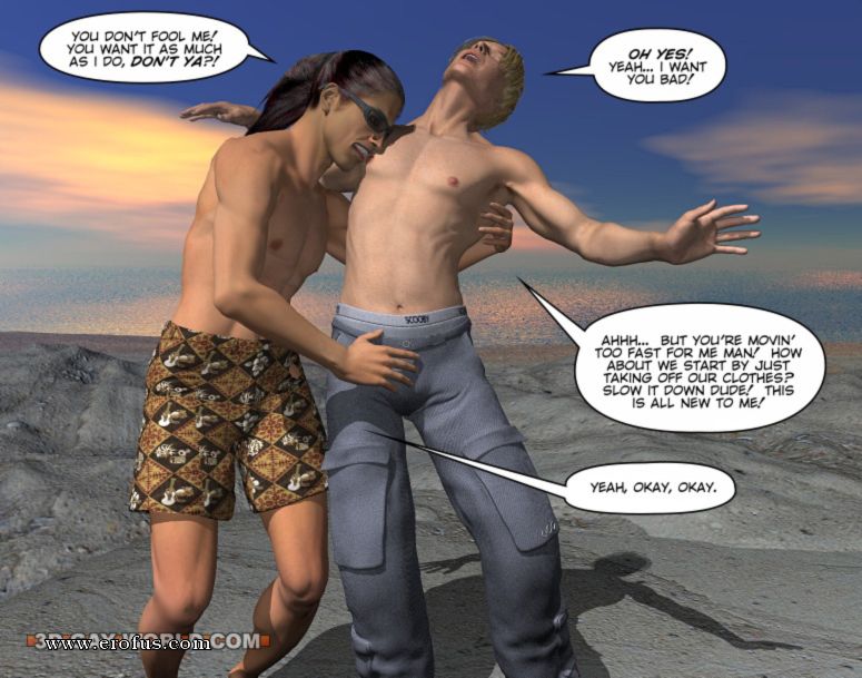 porn gay comic day at the beach